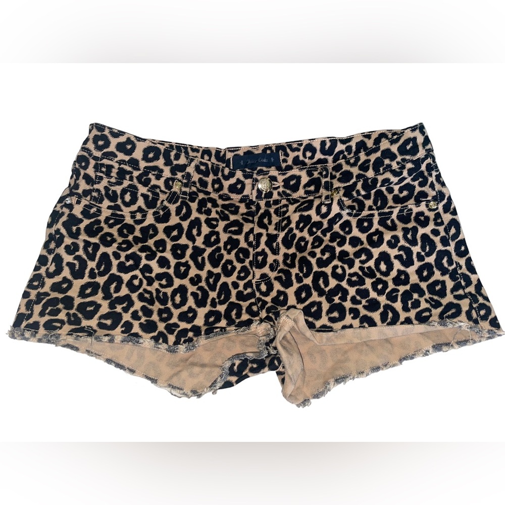 Juicy Couture Cheetah Print Cut Off Raw Hem Shorts Size 30